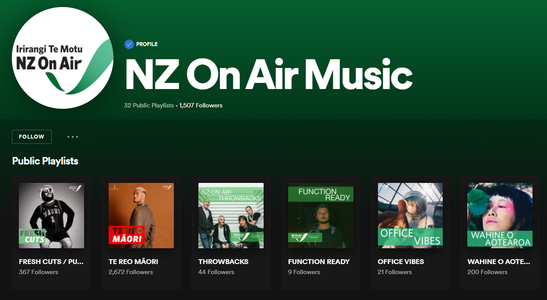 NZ On Air Spotify