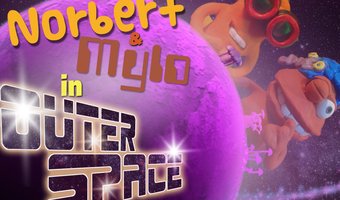 Norbert and mylo in outer space